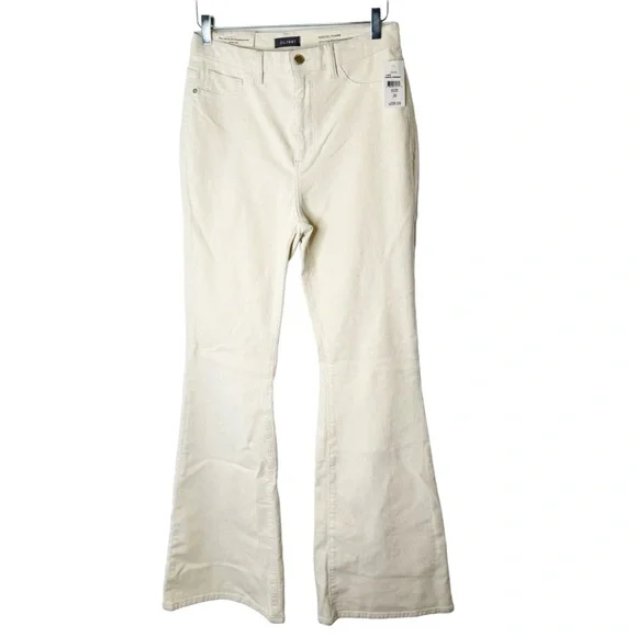 NWT Anthropologie DL1961 Rachel Flare Corduroy Pants Cords in Cream Size 29 - Picture 3 of 10